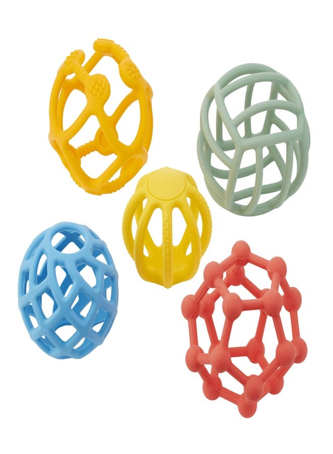 tickit SiliSoft Flexi Balls | 5 Soft, Flexible, Cage-Style Sensory Balls for Tactile Exploration | Creative, Calming Play - Image 1